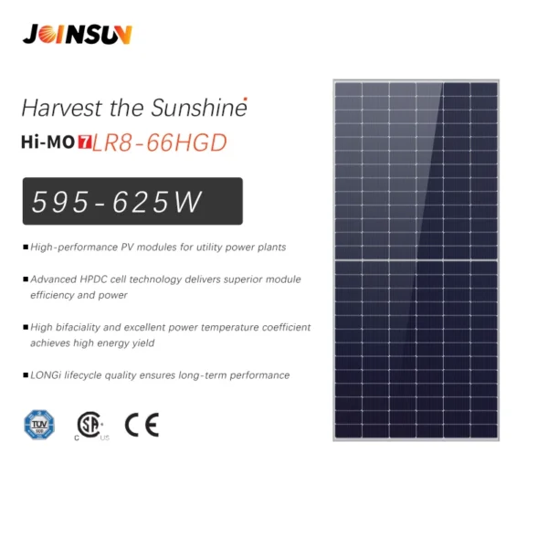 Hi-Mo 7 Longi Solar Panel LR8-66HGD 600-625M