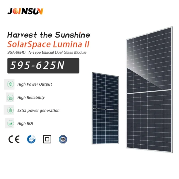 Lumina ⅡSolarSpace solar modules SSA-66HD 595-625W